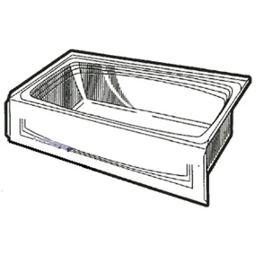 LH BATH TUB 27 X 54 -WHITE